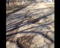 Убитая дорога в обоих направлениях на проспекте Свободы п. Иноземцево г. Железноводск, начиная от ул. Гагарина в сторону озера.