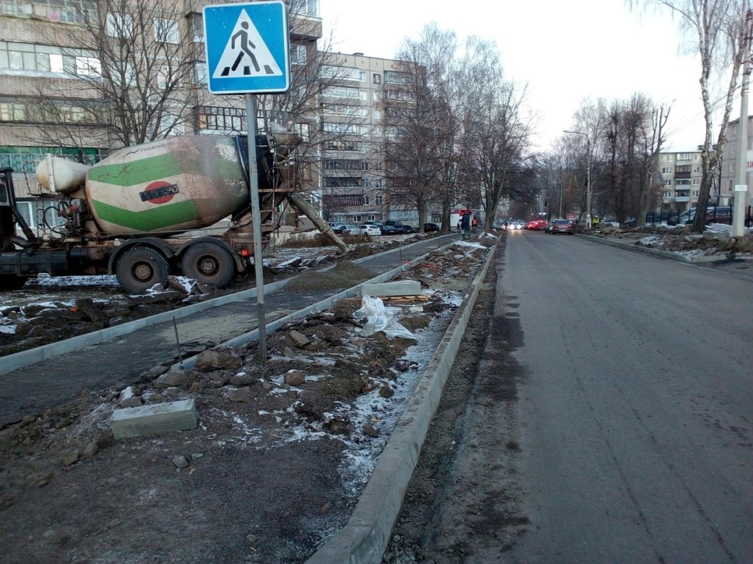 В Железногорске применяются противоморозные добавки при ремонте дорог