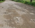 На отмеченном участке большие ямы глубиной более 10 см, шириной более 60 см, длиной более 50 см, размеры которых превышают предельно допустимые значения в соответствии с требованиями ГОСТ Р 50597-93 «Автомобильные дороги и улицы», дорога вся в выбоинах. После дождя дорога превращается в глубокое озеро. Ранее машины из двора дома 7а выезжали в город по единственной асфальтированной дороге через дворы домов 3а,5а,7. Дорога же ЗА этими домами не была предназначена для автотранспорта. Несколько лет назад собственники домов 3а,5а,7 перегородили для выезда из двора дома 7а асфальтированную дорогу внутри своих дворов бетонными полусферами. Для жителей дома 7а выезд из своего двора остался по неразработанной дороге ЗА домами 3а,5а (отмеченный участок на карте). При этом эта дорога умещает на себе один автомобиль. Разъезжаются машины , заезжая на кусты, чем портят покраску своих машин и озеленения. После неоднократного письменного обращения в ГИБДД, нам отвечали, что дороги за домами 3а,5а нет на плане города, поэтому ремонтировать ее не будут. Жители дома 7а остались без дороги.
Так же испорчена за 20 лет дорога внутри двора.