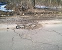 Несколько дней назад отфрезеровали выбоины. Асфальт в этих местах начинает разрушаться и дальше.