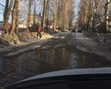Тротуаров нет, большая колейность в зимний и летний период, постоянно вода на дорожном покрытии.