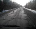 Разбитая дорога. На участке Ярославской области до Иваново таких участков много.