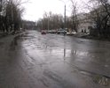 Нарушено а-б покрытие по всему участку от Крупской до Волгодонской