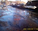 Разлив на отдельно взятой улице в разгаре, да же после "кирпичного" ремонта.