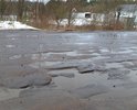 В сторону приморска от приветнинского в течении 20км яма на яме