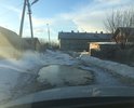 Колейность, плюс очень большой перепад при выезде на асфальтированную дорогу, цепляешь бампером.