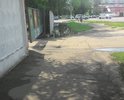 г.Орехово-Зуево, вдоль ул.Барышникова (от пожарной части до пр-да Барышникова) нет пешеходной дороги. Около Пожарной части всегда огромная лужа и грязь, пройти не возможно!Так же нет дороги на торце дома ул. Барышникова д.9. Ходить негде!