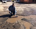 г. Касимов, улица Приокская, дорожное полотно по данному участку полностью разбито.