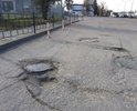 Выезд с заводского микрорайона, также разворот, всё в ямах