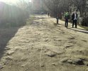 Дорога от ул. Почтовой до ул. Южной полностью разбита, представляет из себя укатанный мусор. Даже пешком пройти бывает затруднительно. Напротив домов 8 (ул.Почтовая) и 5 (ул.Южная) неизвестной организацией проводились земляные работы, после которых дорожное покрытие не было восстановлено, остался только грунт, в дождь - грязь. На тротуаре возле дома 5 (ул.Южная) постоянно паркуют автомобили и в дождь в школу или поликлинику приходится идти по лужам и грязи, так как тротуар заблокирован.