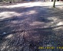 Тропинка в парке вся развалилась.