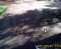 Тропинка в парке вся развалилась.