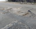 Разбитая дорога от аэропорта Домодедово