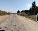Старая Русса-Астрилово .Теперь и по обочине невозможно ехать. И вот так со скоростью 20-40 км\ч. Расстояние минимум километров 30.