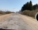 Старая Русса-Астрилово .Теперь и по обочине невозможно ехать. И вот так со скоростью 20-40 км\ч. Расстояние минимум километров 30.