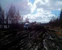 ТАД "Герба-Омсукчан" Отсутствует дорожное полотно, автотранспорт передвигается по непролазной грязи.