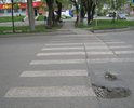Выбоины дорожного полотна на перекрестке улиц Советская, Володарского.