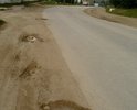 аварийный участок дороги Феодосия-Ялта на закрытом повороте