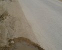аварийный участок дороги Феодосия-Ялта на закрытом повороте