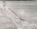 Глубокая траншея перед перекрестком ул. Украинской и ул. Советская