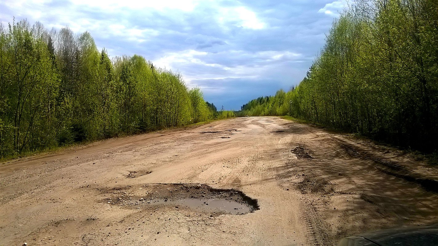 Карта убитых дорог города Кичменгский Городок