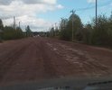 Дорога от Заречной улицы (перекресток) в сторону Решетникова, скорость 10 км/ч, не больше, иначе колеса будут квадратные