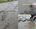 Состояние автодороги Ухта-Ярега. Фотографии взял с сайта газеты PROГород по ссылке http://progoroduhta.ru/news/7496, так как они более детально и качественно выполнили фотографии. Сам лично проезжал по этой дороге 21.06.2017, не стал останавливаться для выполнения фотографий, чтобы не создать аварийную ситуацию, дорога в ужасном состоянии.