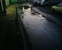 ремонт проводили на данном участке в прошлом году, нормальная дорога была ровно 2 месяца. глубина максимальная 10 см , средняя 6-7 см. 
постоянная огромная лужа . очередь утром для перехода до 30 человек. жильцы ведут детей в детские сады и школы. выбоины в месте перехода .