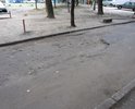 Разрушение асфальта и ямы на дороге во дворе дома по ул. Братьев Касимовых, 40