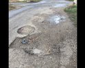 Ужасный участок дороги, перекопана по диоганали