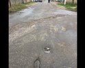 Ужасный участок дороги, перекопана по диоганали