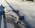 Такие ямы на протяжении всего переулка Чкалово! По данному участку дороги проходит маршрут общественного транспорта! Отсутствует освещение!