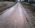 Практически полное размытие дороги.