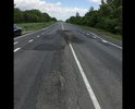 Дорога в ненормативном состоянии. Колейнось, ямы и выбоины. Мало того еще и в колеях ямы