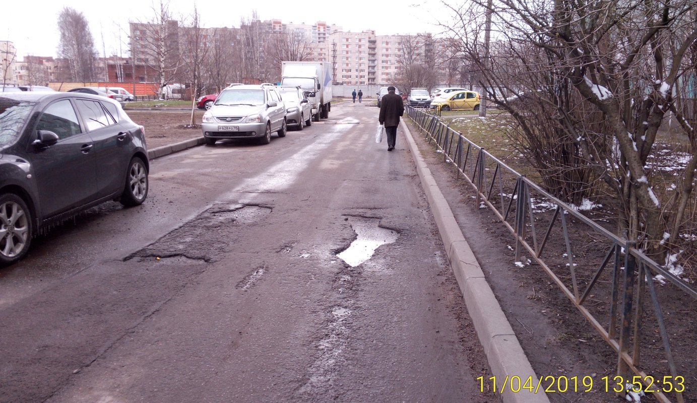 Карта убитых дорог города Санкт-Петербург