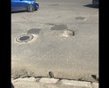 Ямы на перекрестке. Особенно  трудно объехать с ул.Генерала Кузнецова при повороте направо на ул.Кирова.