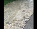 Дорога из бетонных разбитых блоков, на инвалидной коляске невозможно проехать, пешком только в кроссовках, по всей длине ямы, рытвины и торчащая металическая арматура, таксисты отказываются ехать по этой дороге