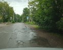 ямы , искусственная неровность не в нормативном состоянии , дорожный знак не видно зарос деревом.