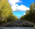 Многочисленные ямы на 65-66 км трассы Ухта - Вуктыл