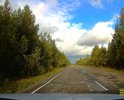 Многочисленные ямы на 93-94 км трассы Ухта - Вуктыл