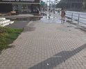 Затопило тротуар