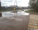 с.Турунтаево, перекрёсток улиц Юбилейная - Коммунистическая.
Скапливается большая лужа - полотно не имеет надлежащего наклона для дренажа.
