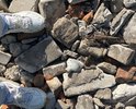 Засыпали дорогу развалинами от какого-то здания, с мусором, банками, и железной мантировкой, которая торчит из этих кирпичей! Здесь проехать на автомобиле не реально - не оставив колеса и брюха!