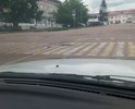 После дождя асфальт был разбит и образовалось 2 ямы на пересечении ул. Советской Армии и ул. 50 лет Октября. Яма имет в глубину около 5 см. Диаметр около 30 см. Мешает маневрам. Рядом яма поменьше.Асфальт старый разрушается быстро. Необходим ремонт перекрестка площади 100 на 100 метров.