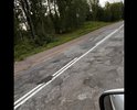 На всем протяжении дороги от Демянска до Марево повреждение дорожного покрытия. Глубина ям от 30 см, ширина ям во всю ширину дороги.
