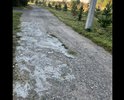 Ремонтируем эту дорогу своими силами ( как можем) уже более 20 лет, но скоро наступит зима и опять этот щебень будет ломать наши снегоуборщики. Наши дороги чистим сами,  поэтому большая просьба помочь с асфальтовым покрытием.