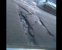 Одна из центральных улиц города Гусь-Хрустального... Улица Калинина, вся в ямах...