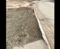 Разрушен участок тротуара